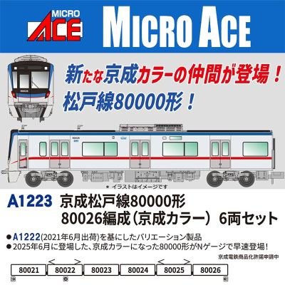 京成松戸線80000形 80026編成(京成カラー) 6両セット