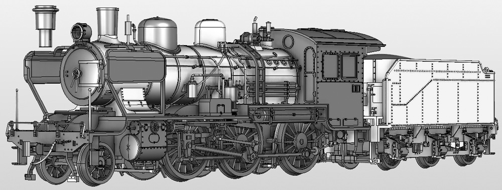 トラムウェイHOゲージ鉄道模型 国鉄8620 蒸気機関車 原型キャブ・デフ付